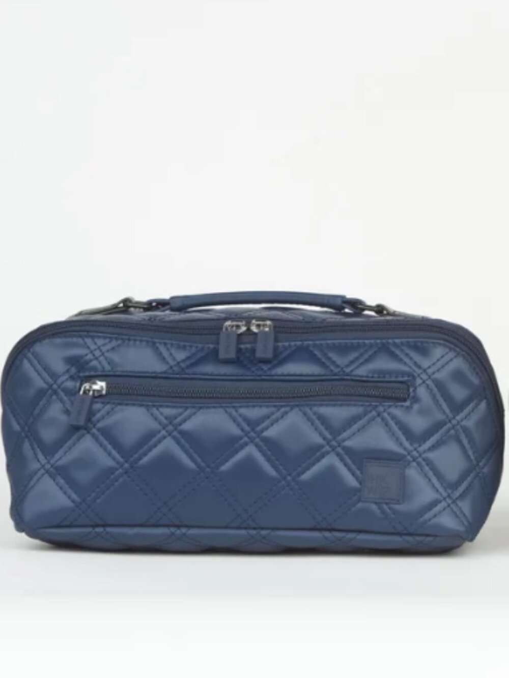 NWT IHKWIP The Carry It All Cosmetic Case Metallic Midnight Blue